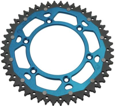 Moose Racing Dual rear sprocket Yamaha Blue 49T