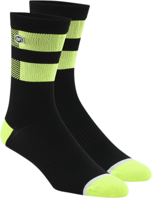 100% SOCK FLOW BLACK/FLUO YELLOW (S/M)