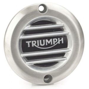Triumph Clutch Badge Ribbed Brushed - All Bonnevilles