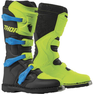 THOR Youth Blitz XP Boots - Green Fluorescent/Black