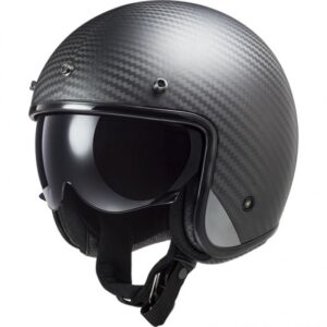 LS2 OF601 Bob solid matt Carbon helmet (M)