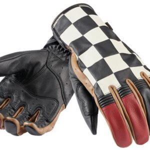 TRIUMPH CHECKERBOARD GLOVE - BLACK / RED / BONE / GOLD