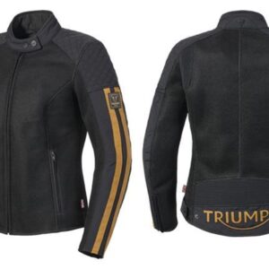 TRIUMPH LADIES BRADDAN RETRO MESH JACKET BLACK / GOLD