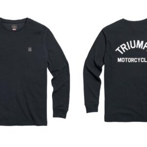 TRIUMPH DEAN L/S WAFFLE BLACK T-SHIRT
