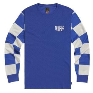 TRIUMPH HARKER L/SLEEVE T-SHIRT BLUE / BONE